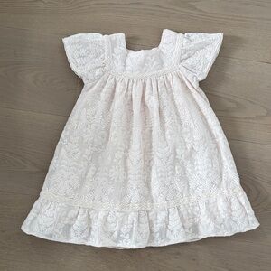 Tartine et Chocolat light pink Lace Flutter Sleeve Dress